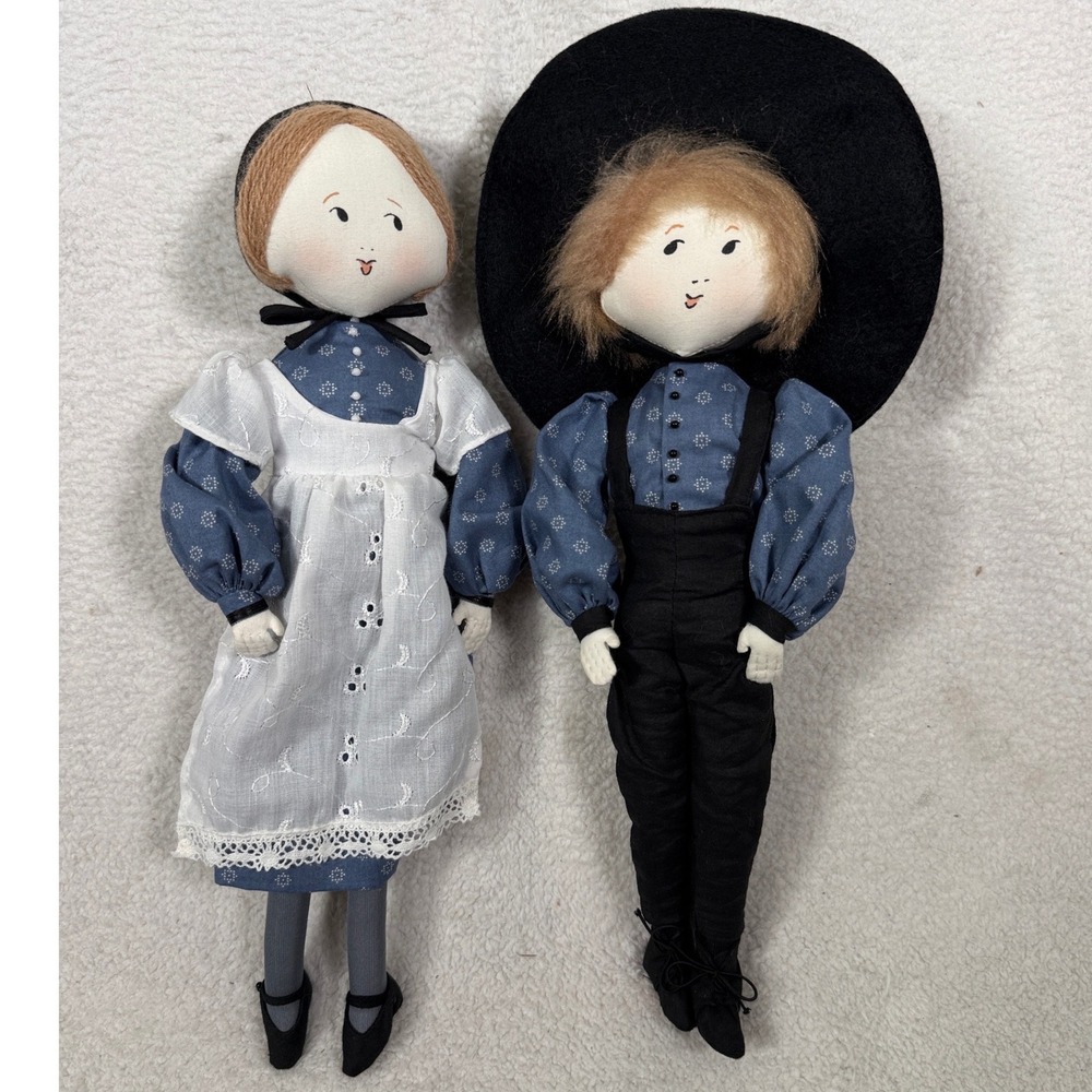 P. Buckley Moss Cloth Amish Dolls Vintage Numbered Hannah Isaac